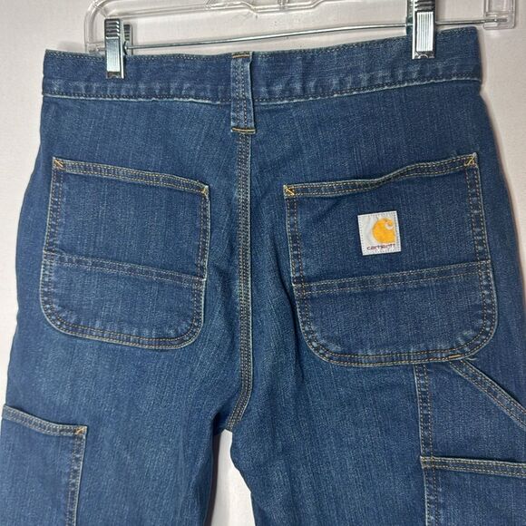 Carhartt Men's Relaxed Fit Utility Medium Dark Blue Jeans. Size 30X30. - Picture 9 of 16